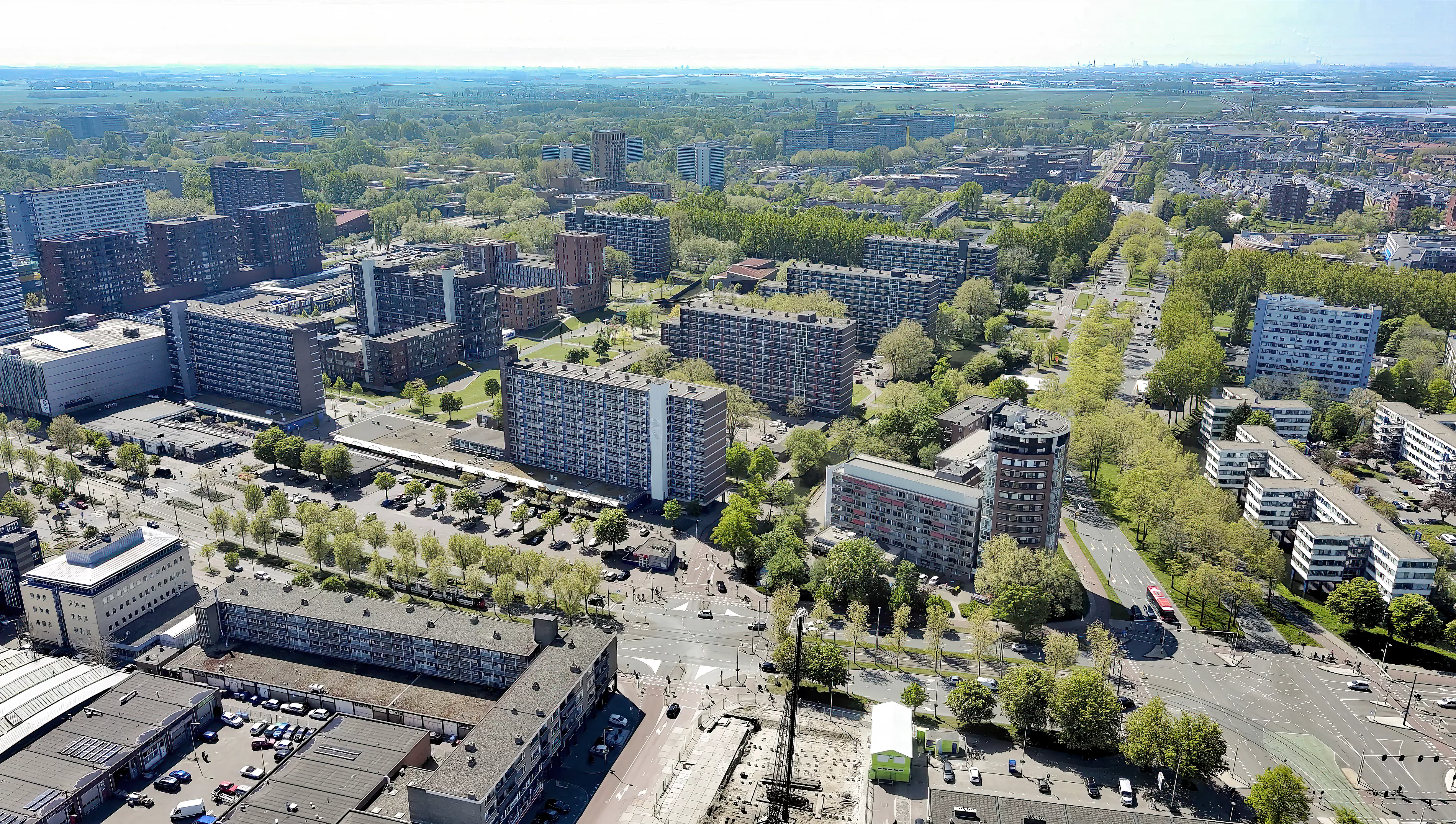 illustratief - luchtfoto van voorhof en buitenhof